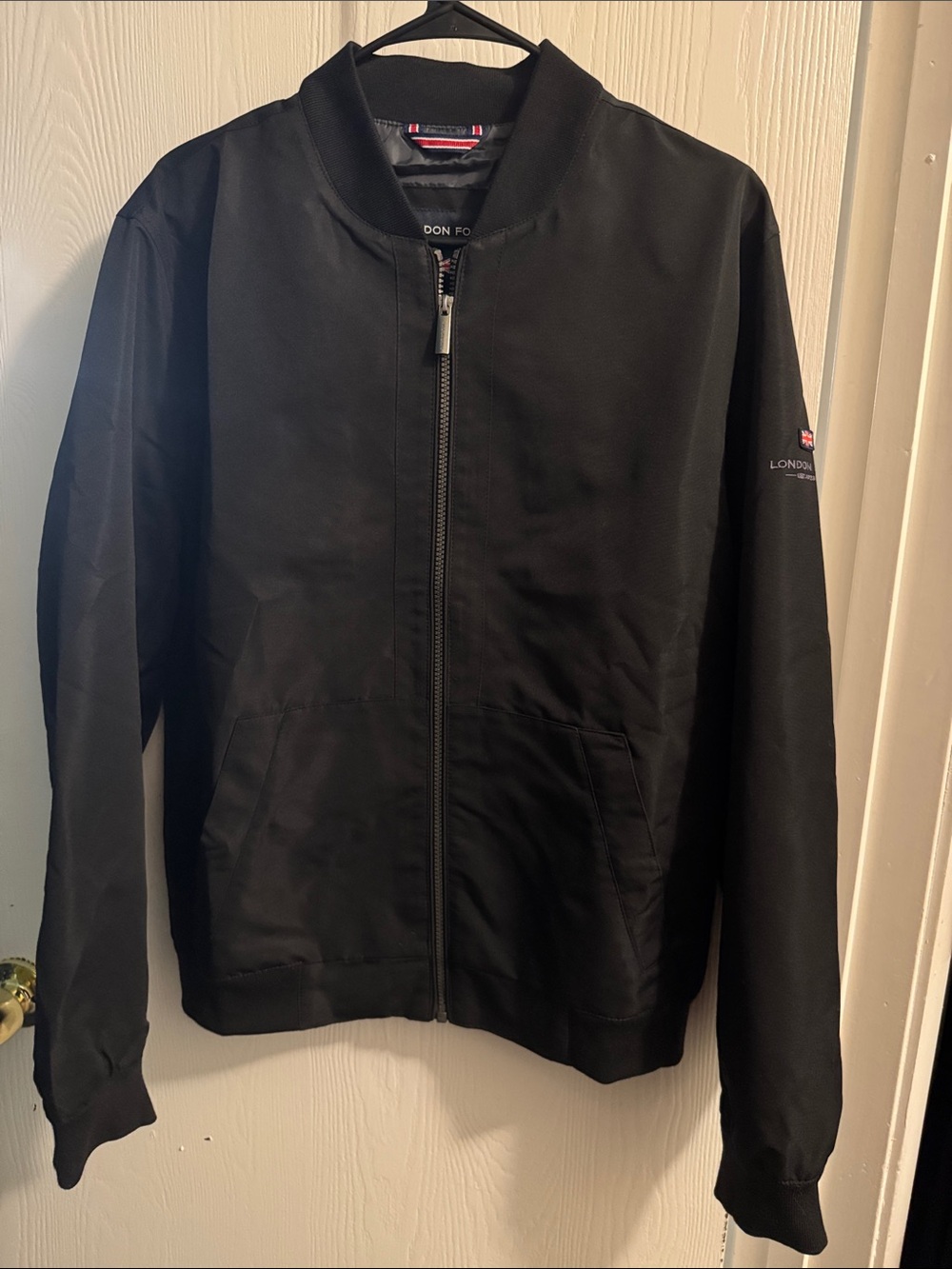 London Fog Black Men's Lightweight Bomber Jacket
